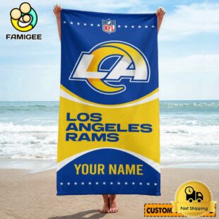 Los Angeles Rams For Active Summer Days Name Custom Beach Towel