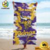 Minnesota Vikings Eye-Catching Colors Personalized Pool Towel