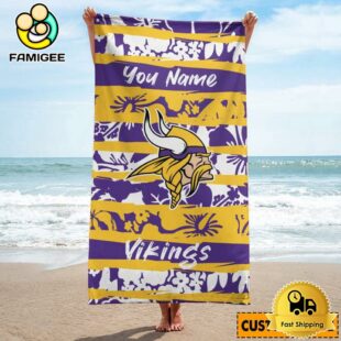 Minnesota Vikings Perfect For Vacation Logo Printed Beach Towel