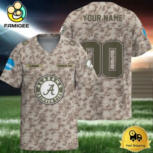 NCAA Alabama Crimson Tide Military Appreciation Day Custom Football Jersey