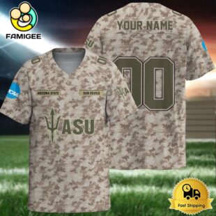NCAA Arizona State Sun Devils Military Appreciation Day Custom Football Jersey