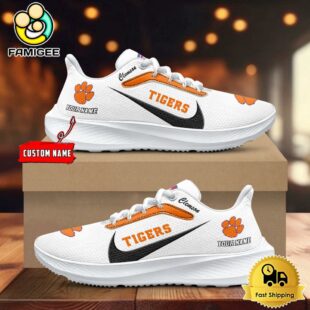 NCAA Clemson Tigers Custom Lightweight Running Shoes For Sports Fans