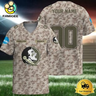 NCAA Florida State Seminoles Military Appreciation Day Custom Football Jersey