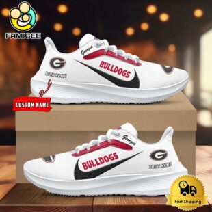 NCAA Georgia Bulldogs Custom Lightweight Running Shoes For Sports Fans