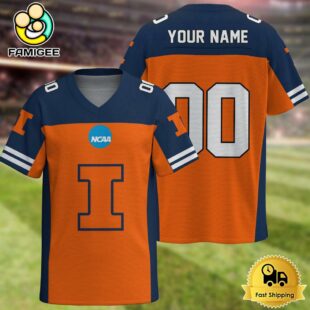 NCAA Illinois Fighting Illini New Logo 2025 Custom Football Jersey