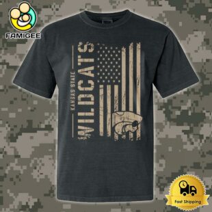 NCAA Kansas State Wildcats Military Appreciation Flag T Shirt