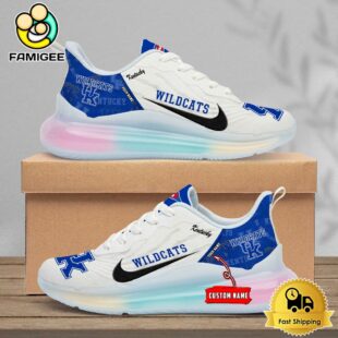NCAA Kentucky Wildcats Team Logo Custom Women's Rainbow Atmospheric Cushion Running Shoes