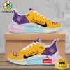 NCAA Lsu Tigers Team Logo Custom Women's Rainbow Atmospheric Cushion Running Shoes