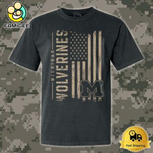 NCAA Michigan Wolverines Military Appreciation Flag T Shirt