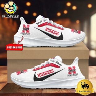 NCAA Nebraska Cornhuskers Custom Lightweight Running Shoes For Sports Fans