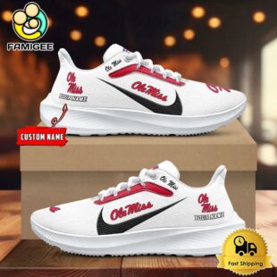 NCAA Ole Miss Rebels Custom Lightweight Running Shoes For Sports Fans