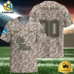NCAA Ole Miss Rebels Military Appreciation Day Custom Football Jersey
