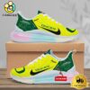 NCAA Oregon Ducks Team Logo Custom Women's Rainbow Atmospheric Cushion Running Shoes
