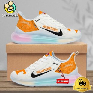 NCAA Tennessee Volunteers Team Logo Custom Women's Rainbow Atmospheric Cushion Running Shoes