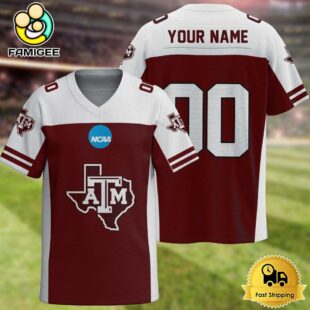 NCAA Texas A&ampM Aggies New Logo 2025 Custom Football Jersey