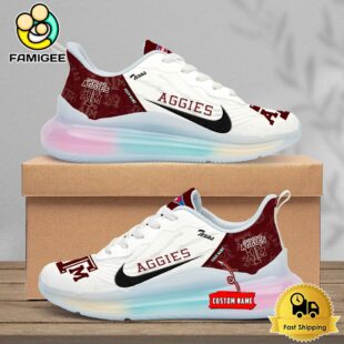 NCAA Texas Atm Aggies Team Logo Custom Women's Rainbow Atmospheric Cushion Running Shoes