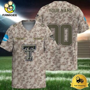 NCAA Texas Tech Red Raiders Military Appreciation Day Custom Football Jersey