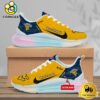 NCAA West Virginia Mountaineers Team Logo Custom Women's Rainbow Atmospheric Cushion Running Shoes
