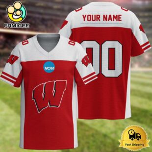 NCAA Wisconsin Badgers New Logo 2025 Custom Football Jersey