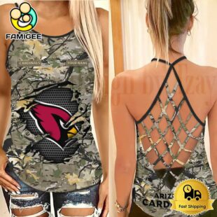 NFL Arizona Cardinals Women’s Camo Custom Criss Cross Back Tank Top
