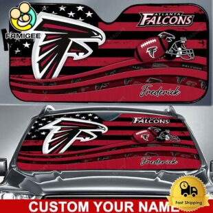 NFL Atlanta Falcons Waving Strong United Under The Colors Custom Auto Sun Shade