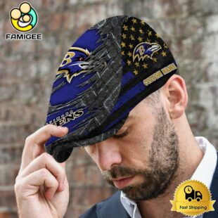 NFL Baltimore Ravens American Flag Custom Jeff Cap