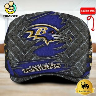 NFL Baltimore Ravens American Flag Custom Jeff Cap