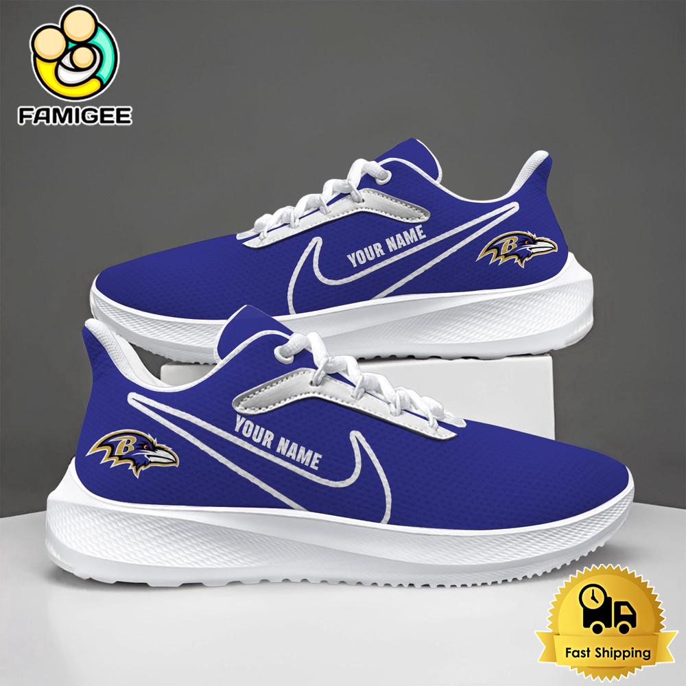 NFL Baltimore Ravens Custom Name Mesh Running Shoes NFL Baltimore Ravens Custom Name Mesh Running Shoes
