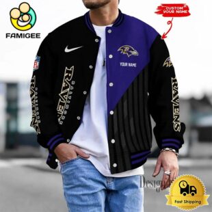 NFL Baltimore Ravens Limited Edition Custom Name Baseball Jacket