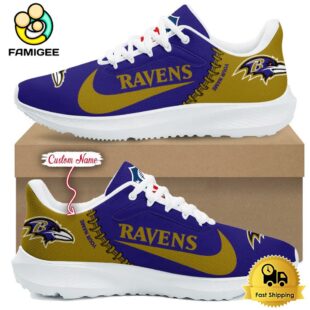 NFL Baltimore Ravens Personalized Athletic Running Shoes For Fans