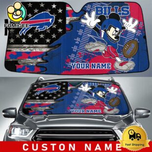 NFL Buffalo Bills Mickey Mouse Funny Custom Auto Sun Shade