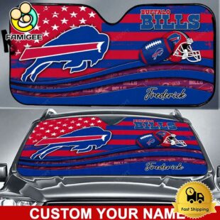 NFL Buffalo Bills Waving Strong United Under The Colors Custom Auto Sun Shade