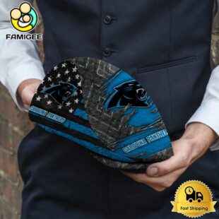 NFL Carolina Panthers American Flag Custom Jeff Cap