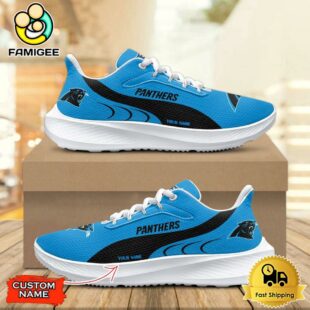 NFL Carolina Panthers Custom Name Mesh Running Shoes