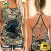 NFL Carolina Panthers Women’s Camo Custom Criss Cross Back Tank Top