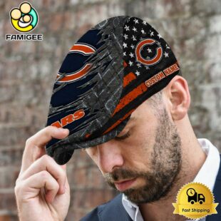 NFL Chicago Bears American Flag Custom Jeff Cap