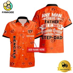 NFL Cincinnati Bengals Special To Be A Step Dad Father's Day Custom Hawaiian Shirt