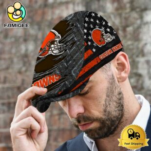 NFL Cleveland Browns American Flag Custom Jeff Cap