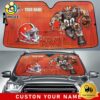 NFL Cleveland Browns Mascot Breaks Through The Line Custom Auto Sun Shade