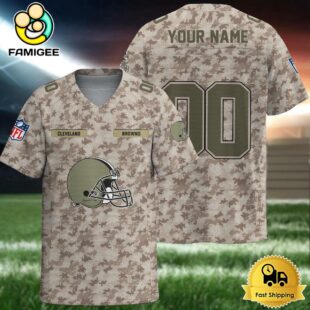NFL Cleveland Browns Military Appreciation Day Custom Football Jersey