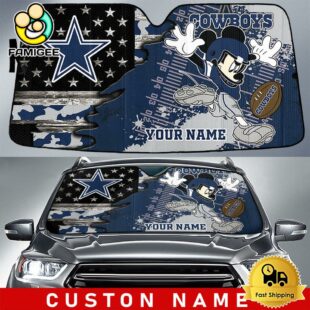 NFL Dallas Cowboys Mickey Mouse Funny Custom Auto Sun Shade