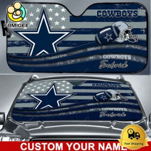 NFL Dallas Cowboys Waving Strong United Under The Colors Custom Auto Sun Shade