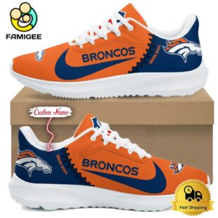 NFL Denver Broncos Custom Name Mesh Running Shoes