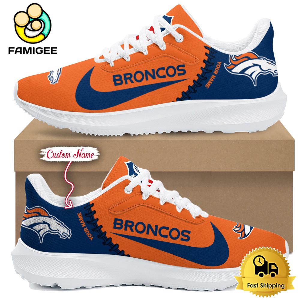 NFL Denver Broncos Custom Name Mesh Running Shoes NFL Denver Broncos Custom Name Mesh Running Shoes