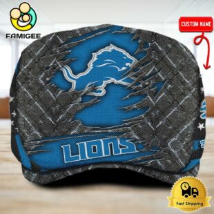 NFL Detroit Lions American Flag Custom Jeff Cap