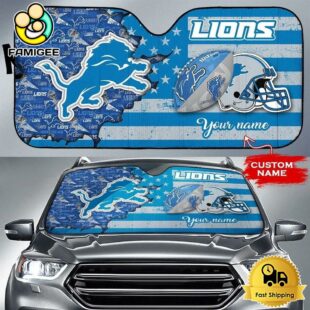 NFL Detroit Lions Gridiron Glory Custom Auto Sun Shade