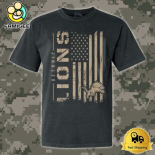 NFL Detroit Lions Military Appreciation Flag T Shirt
