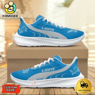 NFL Detroit Lions Personalized Athletic Running Shoes For Fans