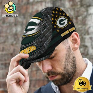 NFL Green Bay Packers American Flag Custom Jeff Cap