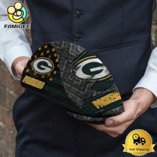 NFL Green Bay Packers American Flag Custom Jeff Cap